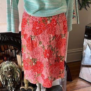 Floral Pink Midi Skirt